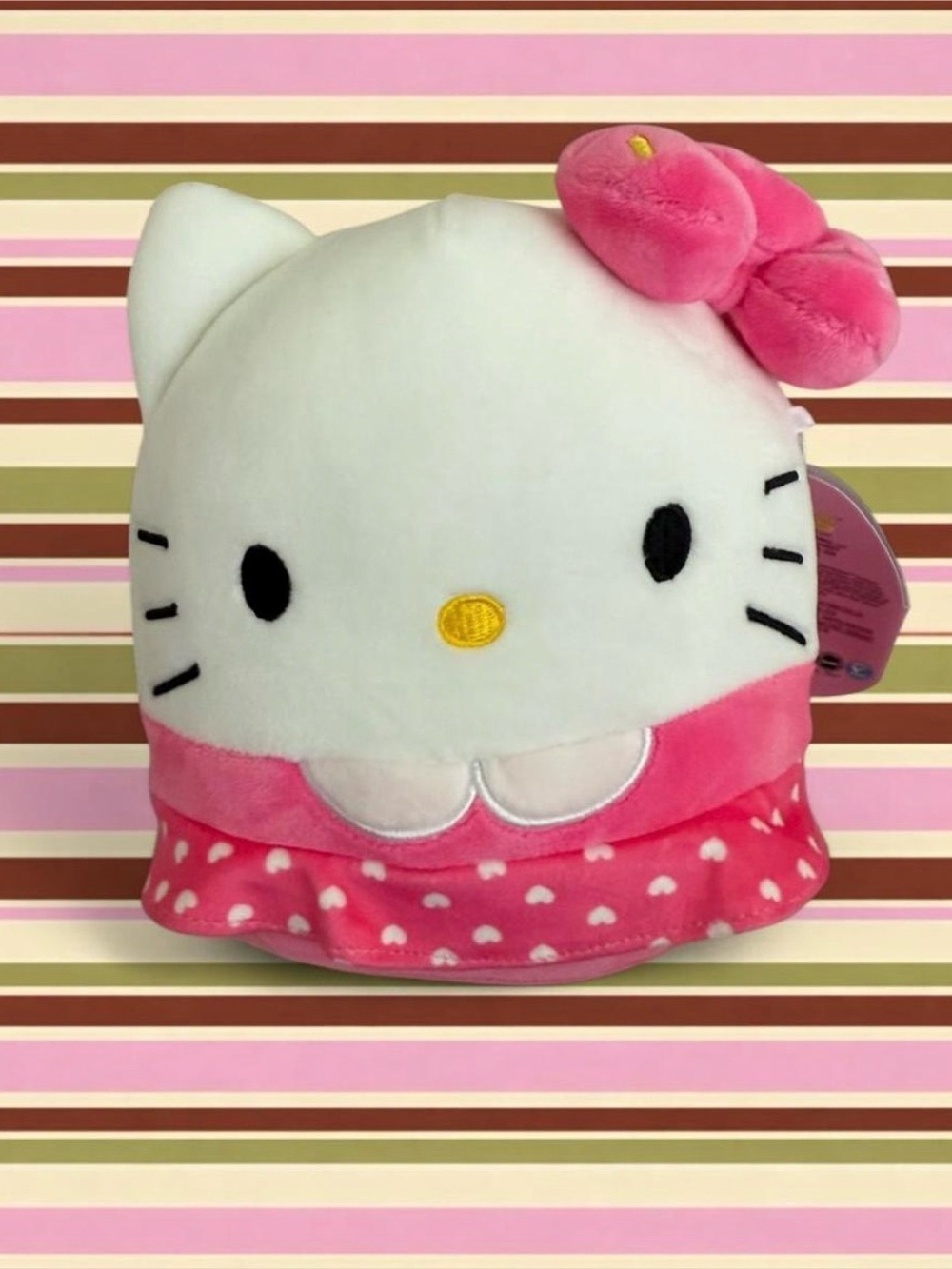 Hello Kitty Sanrio Squishmallow 6" Pink Hearts Dress #kawaii #sanrio